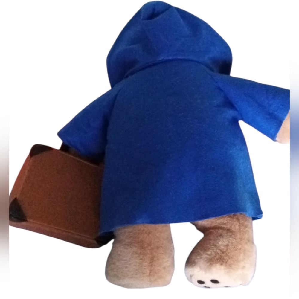 Beverly Hills Paddington Bear Plush Blue Coat, Suitcase and Tag 18" Tall 2022 - Picture 5 of 11